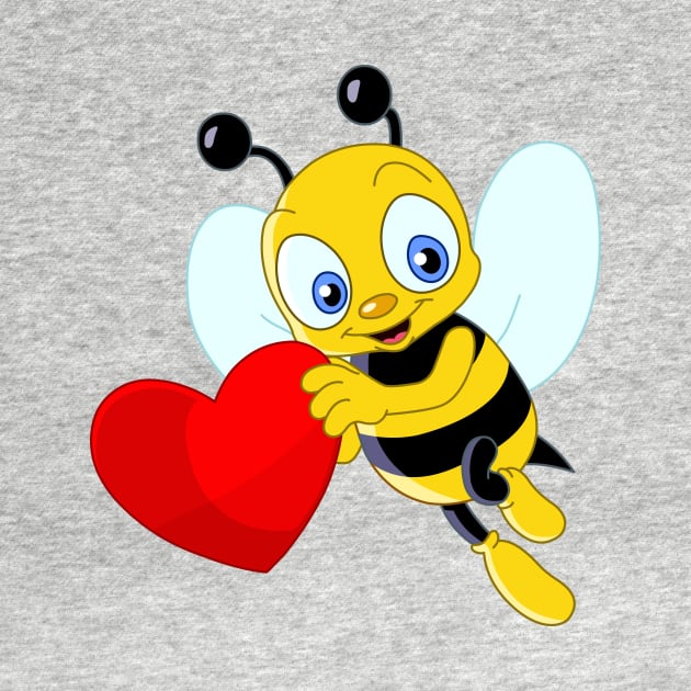 Cute Bee Valentine by DigiToonsTreasures